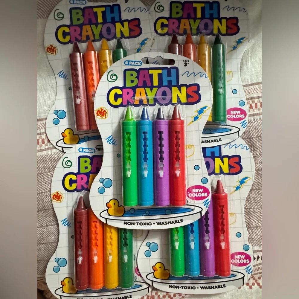 Bath Crayons 5 pack/20 count NON-TOXIC- WASHABLE